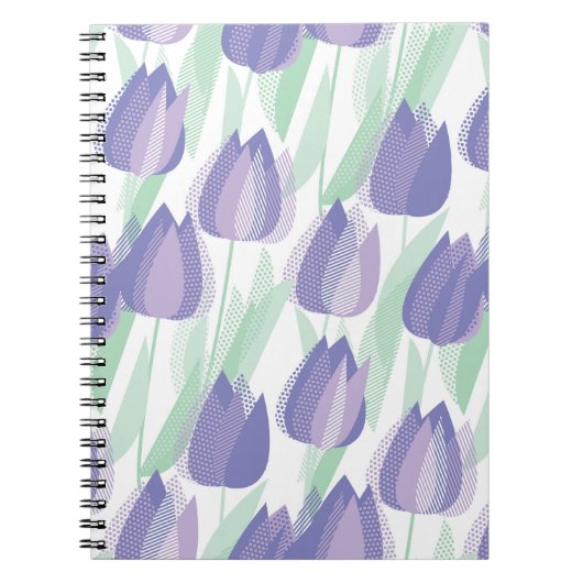 Tulip Design: helle violette Blüte. Notizblock (Vorderseite)