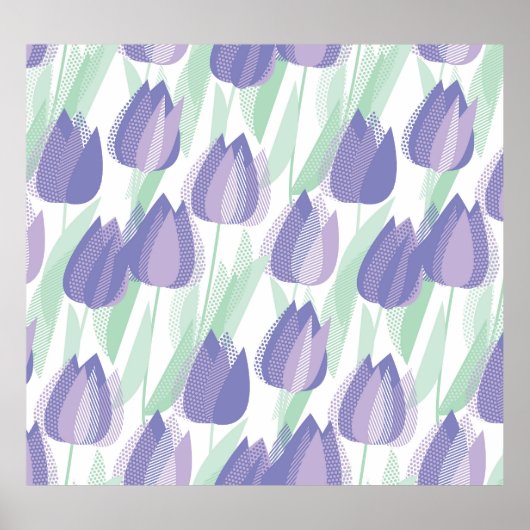 Tulip Design: helle violette Blüte. Poster (Vorne)