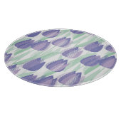 Tulip Design: helle violette Blüte. Schneidebrett (Ecke)