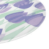 Tulip Design: helle violette Blüte. Schneidebrett (Ecke)