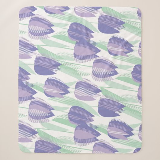 Tulip Design: helle violette Blüte. Sherpadecke (Vorderseite)