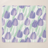 Tulip Design: helle violette Blüte. Sherpadecke (Vorderseite (Horizontal))