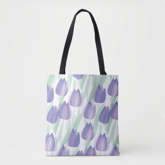 Tulip Design: helle violette Blüte. Tasche (Vorderseite)