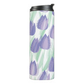 Tulip Design: helle violette Blüte. Thermosbecher (Nach links gedreht)