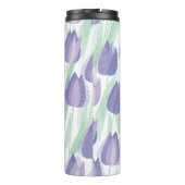 Tulip Design: helle violette Blüte. Thermosbecher (Rückseite)