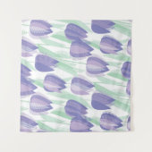 Tulip Design: helle violette Blüte. Wandteppich (Vorderseite (Horizontal))