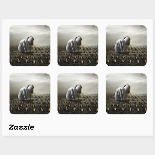 Tulip Dieb 2013 Quadratischer Aufkleber (Blatt)