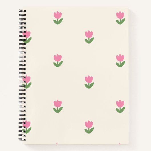 Tulip Dreams Notebook Cover 🌷 floral Pattern Notizblock (Vorderseite)