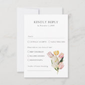 Tulip Elegant RSVP Card Karte (Vorderseite)