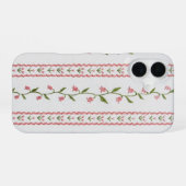 Tulip embroidered texture iPhone 16 case Hülle (Rückseite (Horizontal))