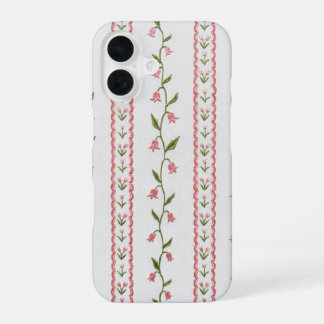 Tulip embroidered texture iPhone 16 case Hülle