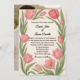 Tulip Ever After Photo Wedding Invitation Einladung
