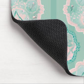 Tulip Fantasy Green und Pink Mousepad (Ecke)