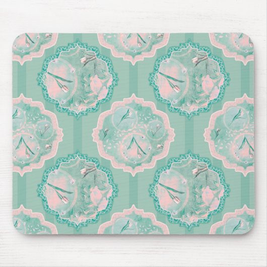 Tulip Fantasy Green und Pink Mousepad (Vorne)