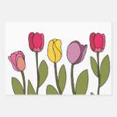 Tulip farbenfrohe Blumenhaut Geschenkpapier Set (Vorderseite 3)