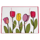 Tulip farbenfrohe Blumenhaut Große Geschenktüte (Vorderseite)
