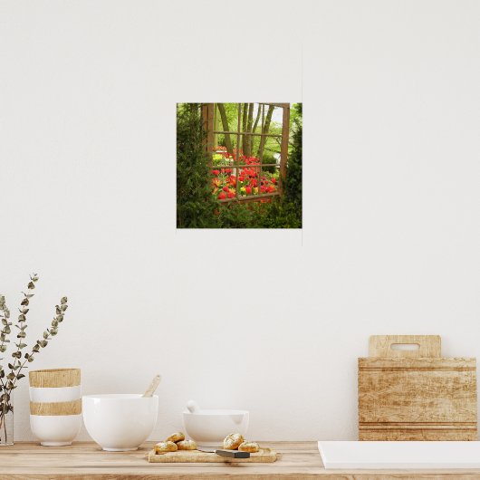 Tulip-Fenster Poster (Küche)