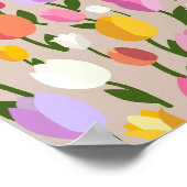 Tulip Field 03 Farbenfrohe Blüte Poster (Ecke)