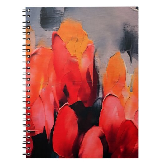 Tulip Field – Abstract Floral Intensity Notizblock (Vorderseite)