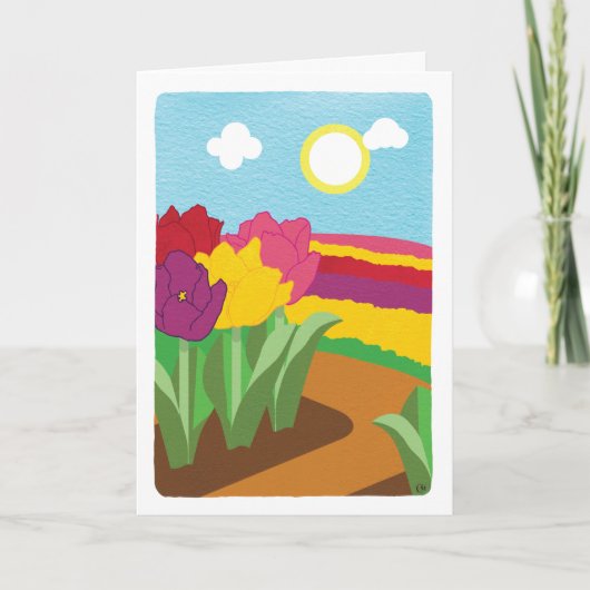 Tulip Field Blank Karte (Vorderseite)