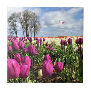 Tulip Field with Kite, Oregon Fliese