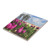 Tulip Field with Kite, Oregon Fliese (Seite)