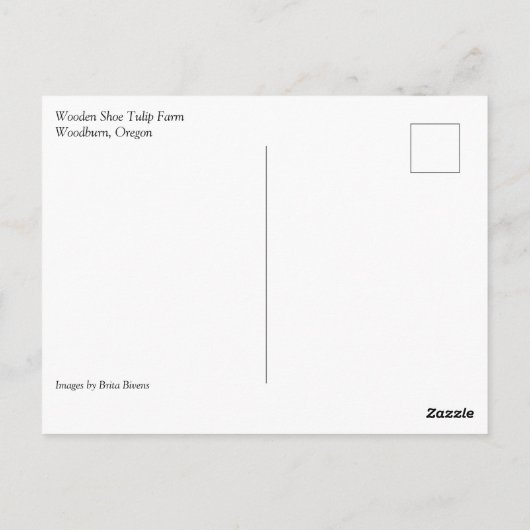 Tulip Field with Old Traktor, Oregon Postcard Postkarte (Rückseite)