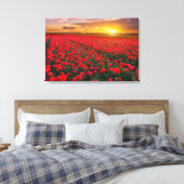 Tulip Fields bei Sunset in den Niederlanden Leinwanddruck (Insitu (Schlafzimmer))