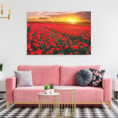 Tulip Fields bei Sunset in den Niederlanden Leinwanddruck (Insitu (Wohnzimmer))
