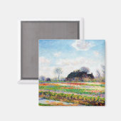 Tulip Fields in den Niederlanden, Monet Magnet (Vorderseite/Rückseite)