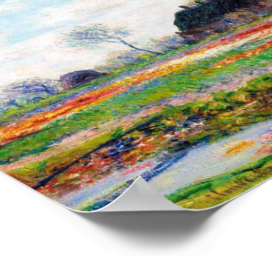 Tulip Fields in den Niederlanden, Monet Poster (Ecke)