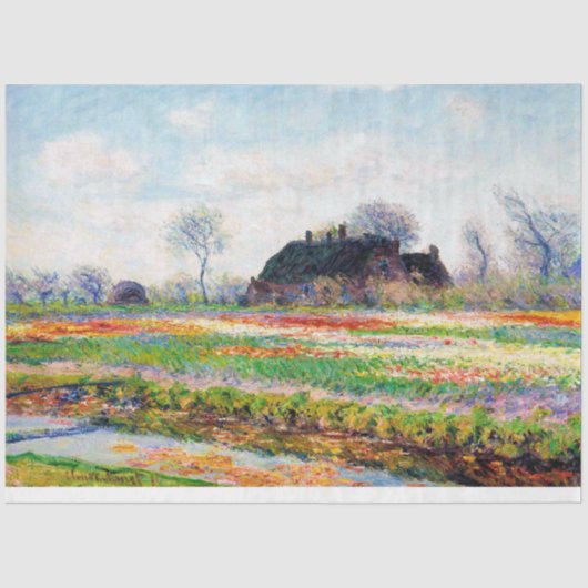 Tulip Fields in den Niederlanden, Monet Seidenpapier (Vorderseite)