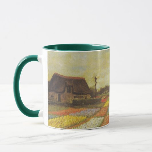 Tulip Fields von Vincent van Gogh Tasse (Links)