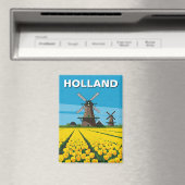 Tulip Fields Windmill Niederlande Magnet (In Situ (Geschirrspüler))