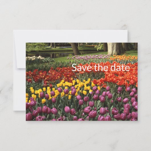 Tulip Flat Save the Date Card (Vorderseite)