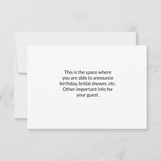 Tulip Flat Save the Date Card (Rückseite)