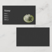 Tulip Floral Monogramm Ihre Initialen Visitenkarte (Vorne/Hinten)