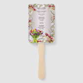 Tulip Floral Wedding Programm Fächer (Rückseite)