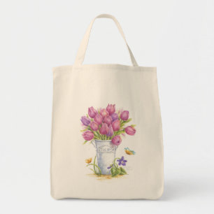 Tulip Florist Pail Grocero Tragetasche