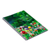 Tulip Flower Garden Bible Scripte Verse Notizblock (Rechte Seite)