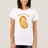 Tulip Flower One Day At A Time Inspirational T-Shirt (Vorderseite)