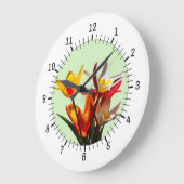 Tulip flowers customizable große wanduhr (Winkel)