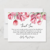 Tulip Funeral Thank You Card Bereavement Dankeskarte (Vorderseite)