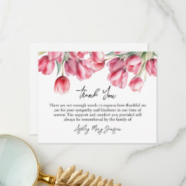 Tulip Funeral Thank You Card Bereavement Dankeskarte