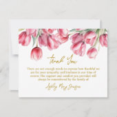 Tulip Funeral Thank You Card Bereavement Dankeskarte (Vorderseite)