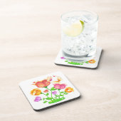 Tulip Garden Butterfly Getränkeuntersetzer (Rechte Seite)