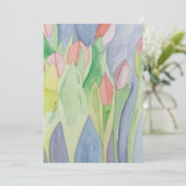 Tulip Garden Einladung (Stehend Vorderseite)