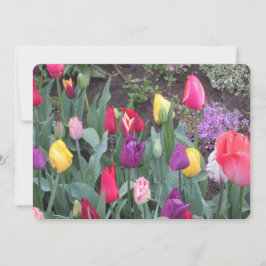 Tulip Garden Flat Holiday Card Feiertagskarte