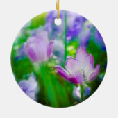 Tulip garden, Giverny, Frankreich Keramikornament (Hinten)