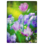 Tulip garden, Giverny, Frankreich Klemmbrett (Rückseite)